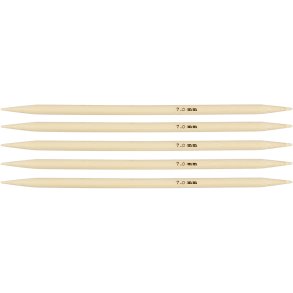 Strømpepinde, L: 20 cm, str. 7 mm, 1 sæt