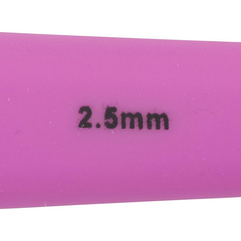 H&aelig;klen&aring;l, nr. 2,5, L: 13,3 cm, str. 2,5 mm, lyser&oslash;d, 1 stk.