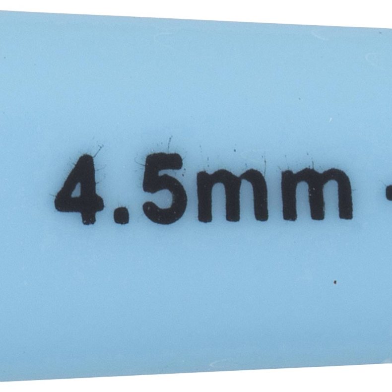 H&aelig;klen&aring;l, nr. 4,5, L: 13,3 cm, str. 4,5 mm, lysebl&aring;, 1 stk.