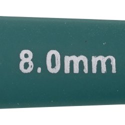 H&aelig;klen&aring;l, nr. 8, L: 14,5 cm, str. 8 mm, brun, 1 stk.