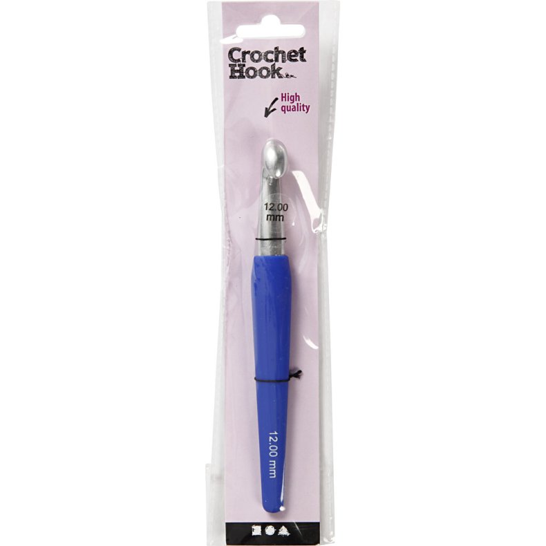 H&aelig;klen&aring;l, nr. 12, L: 16 cm, str. 12 mm, bl&aring;, 1 stk.