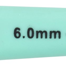 H&aelig;klen&aring;l, nr. 6, L: 13,3 cm, str. 6 mm, turkis, 1 stk.