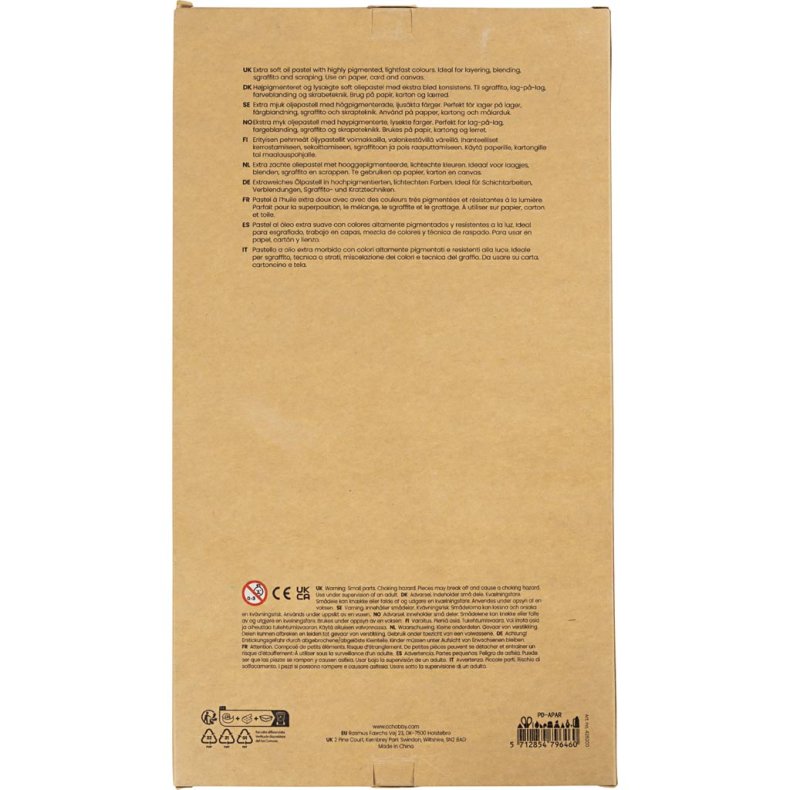 Oliepastel, L: 7 cm, tykkelse 11 mm, ass. farver, 48 stk./ 1 pk.