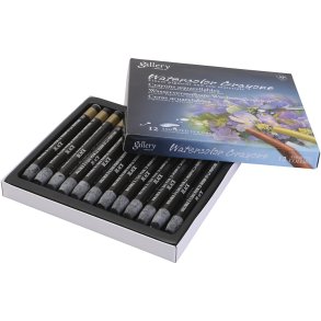 Gallery Akvarel, sort, 12 stk./ 1 pk.