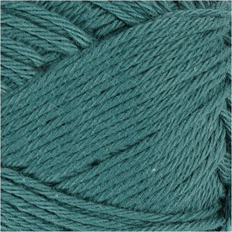 Bomuldsgarn, nr. 8/4, L: 170 M, petroleum, 50 g/ 1 ngl.