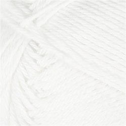 Bomuldsgarn, nr. 8/4, L: 170 M, hvid, 50 g/ 1 ngl.