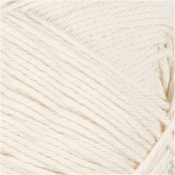 Bomuldsgarn, nr. 8/4, L: 170 M, r&aring;hvid, 50 g/ 1 ngl.