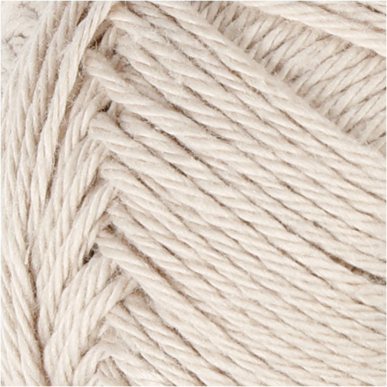 Bomuldsgarn, nr. 8/4, L: 170 M, sand, 50 g/ 1 ngl.