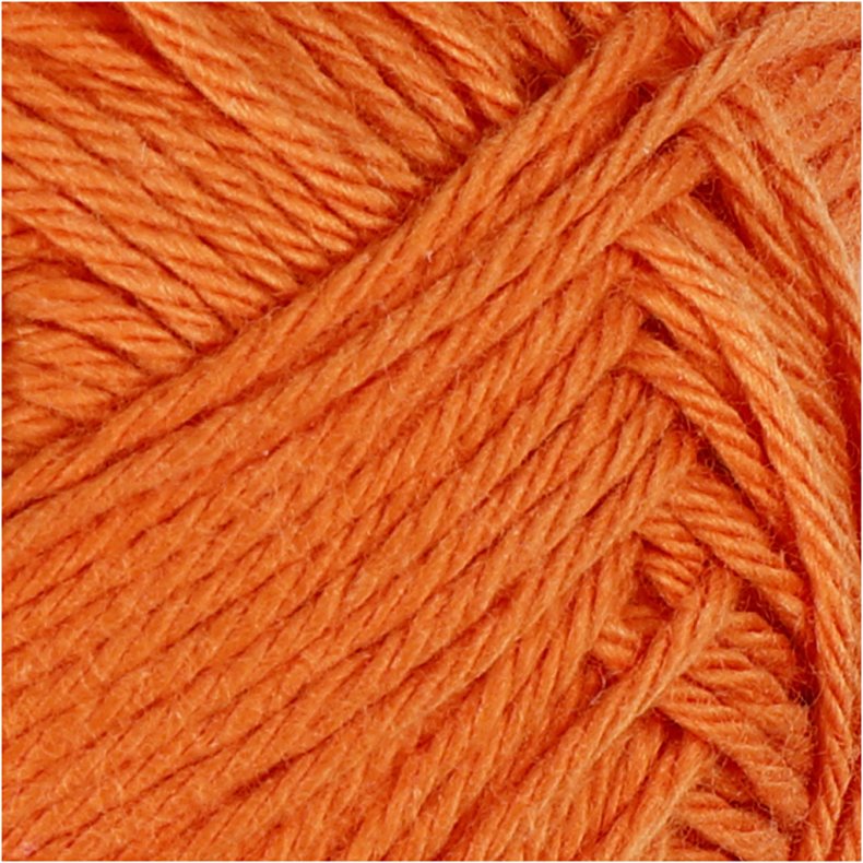 Bomuldsgarn, nr. 8/4, L: 170 M, orange, 50 g/ 1 ngl.