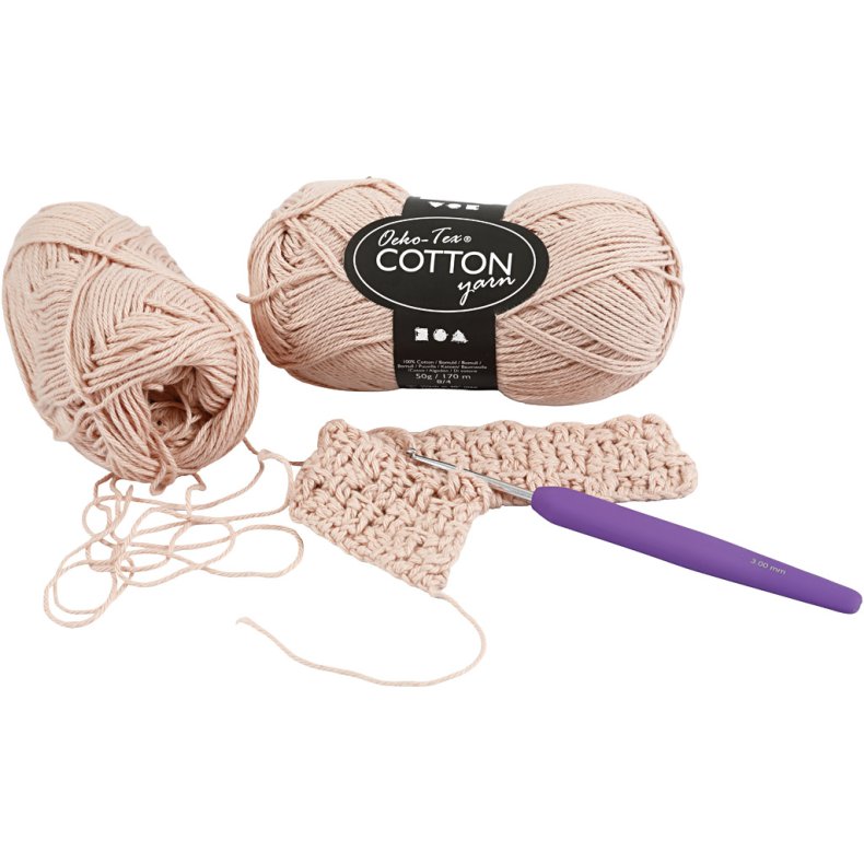 Bomuldsgarn, nr. 8/4, L: 170 M, pudder, 50 g/ 1 ngl.