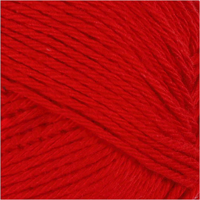 Bomuldsgarn, nr. 8/4, L: 170 M, m&oslash;rk r&oslash;d, 50 g/ 1 ngl.