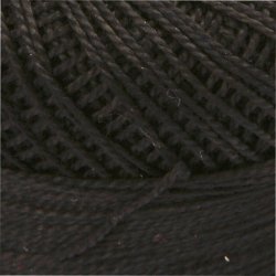 Merceriseret bomuldsgarn, n&aring;l 2-2,5, sort, 125 m, 20 g/ 1 ngl.