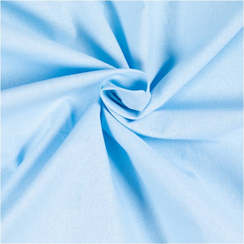 Stof, B: 145 cm, 140 g, lysebl&aring;, 2 m/ 1 pk.