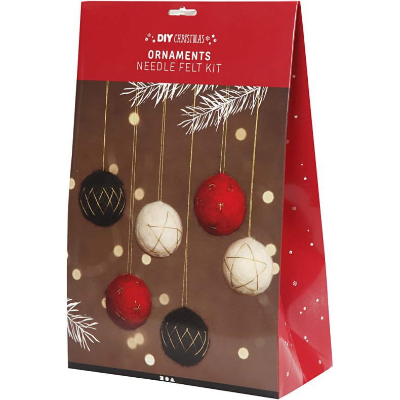 Julekugler, diam. 6 cm, 6 stk./ 1 pk.