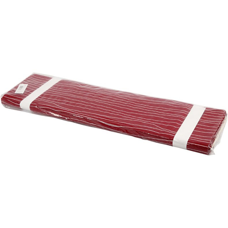 Stof, B: 145 cm, 140 g, r&oslash;d/hvid, 10 m/ 1 rl.