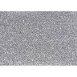 Strygestof, A5, ark 148x210 mm, glitter, s&oslash;lv, 1 ark