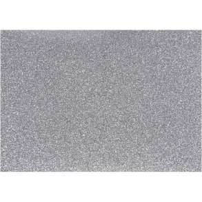 Strygestof, A5, ark 148x210 mm, glitter, sølv, 1 ark