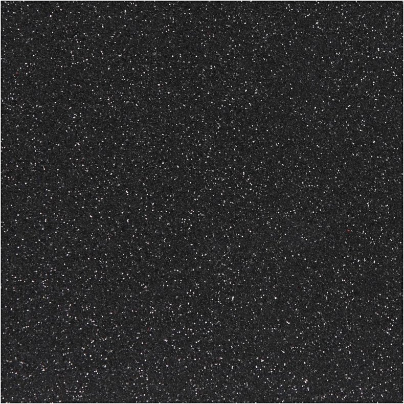 Strygestof, A5, ark 148x210 mm, glitter, sort, 1 ark