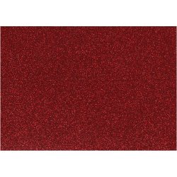 Strygestof, A5, ark 148x210 mm, glitter, r&oslash;d, 1 ark