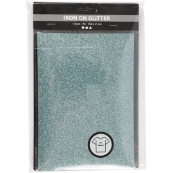 Strygestof, ark 148x210 mm, glitter, ass. farver, 6 ark/ 1 pk.