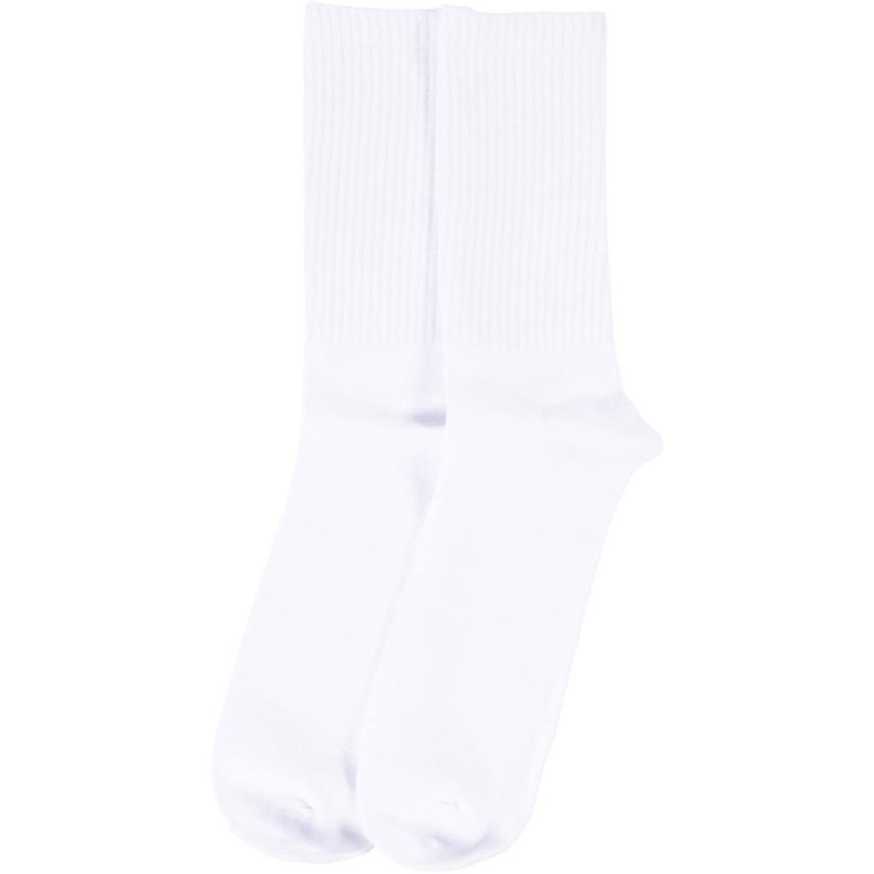 Bomuldsstr&oslash;mper, str. 43-46, hvid, 10 par/ 1 pk.