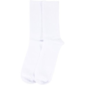 Bomuldsstr&oslash;mper, str. 43-46, hvid, 1 par