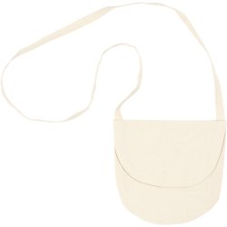 Skuldertaske, str. 15x14 cm, 110 g, lys natur, 1 stk.