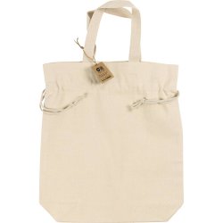 Taske med sn&oslash;relukning, H: 40 cm, D: 8 cm, B: 34 cm, lys natur, 1 stk.