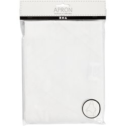 Forkl&aelig;de, L: 61 cm, B: 43 cm, str. 4-6 &aring;r, 210 g, hvid, 1 stk.