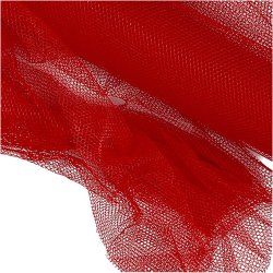 Tyl, B: 50 cm, r&oslash;d, 5 m/ 1 rl.