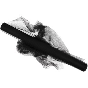 Tyl, B: 50 cm, sort, 5 m/ 1 rl.