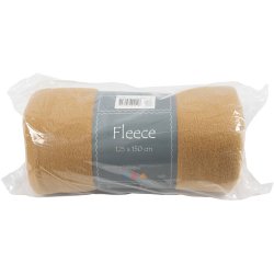 Fleece, L: 125 cm, B: 150 cm, 200 g, beige, 1 stk.