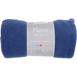 Fleece, L: 125 cm, B: 150 cm, 200 g, bl&aring;, 1 stk.