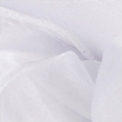 Organza stof, B: 50 cm, hvid, 10 m/ 1 rl.
