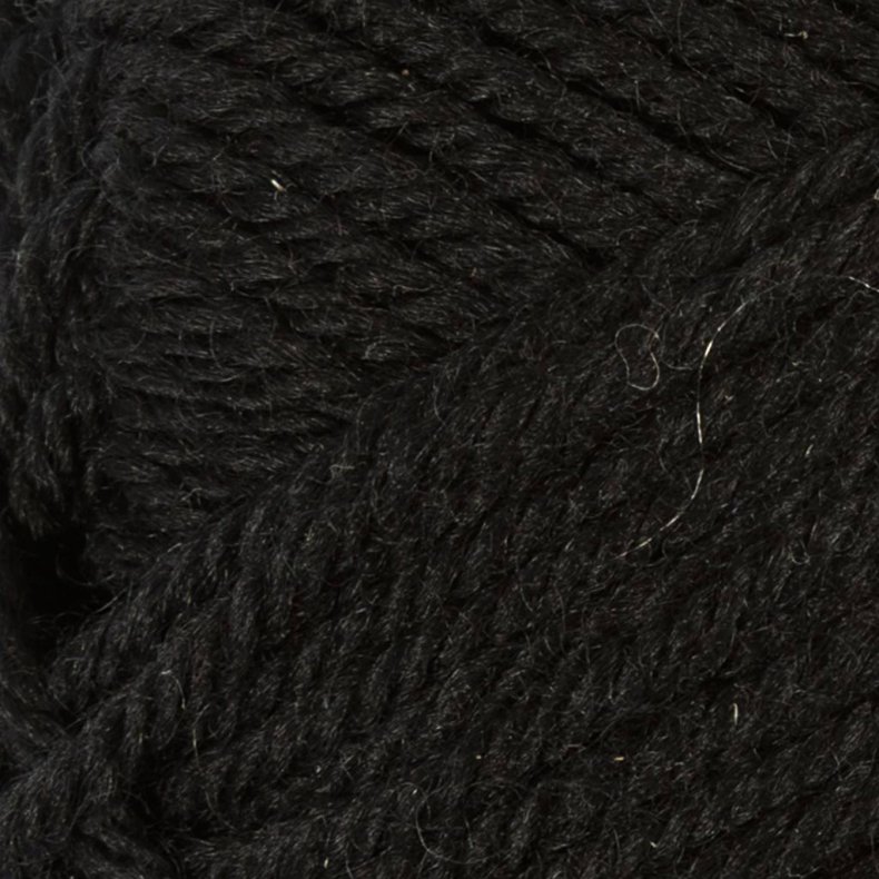 Melbourne Uldgarn, L: 92 m, pind 4-5,5, sort, 50 g/ 1 ngl.