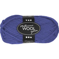 Melbourne Uldgarn, L: 92 m, pind 4-5,5, bl&aring;, 50 g/ 1 ngl.