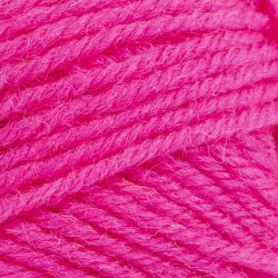 Melbourne Uldgarn, L: 92 m, pind 4-5,5, neon pink, 50 g/ 1 ngl.