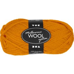 Melbourne Uldgarn, L: 92 m, pind 4-5,5, okker, 50 g/ 1 ngl.
