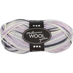 Melbourne Uldgarn, L: 92 m, pind 4-5,5, m&oslash;rk lilla, 50 g/ 1 ngl.