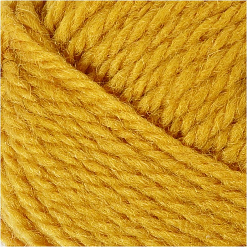 Melbourne Uldgarn, L: 92 M, m&oslash;rk gul, 50 g/ 1 ngl.