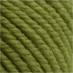 Uldgarn, L: 125 M, olivengr&oslash;n, 100 g/ 1 ngl.