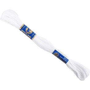 Broderigarn, 6-trådet, hvid, 12x8 m/ 1 pk.