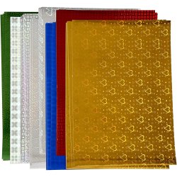 Holografipapir, A4, ark 210x297 mm, 120 g, 8 ass. ark/ 1 pk.