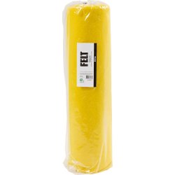 Hobbyfilt, B: 45 cm, tykkelse 1,5-2 mm, 180-200 g, gul, 5 m/ 1 rl.