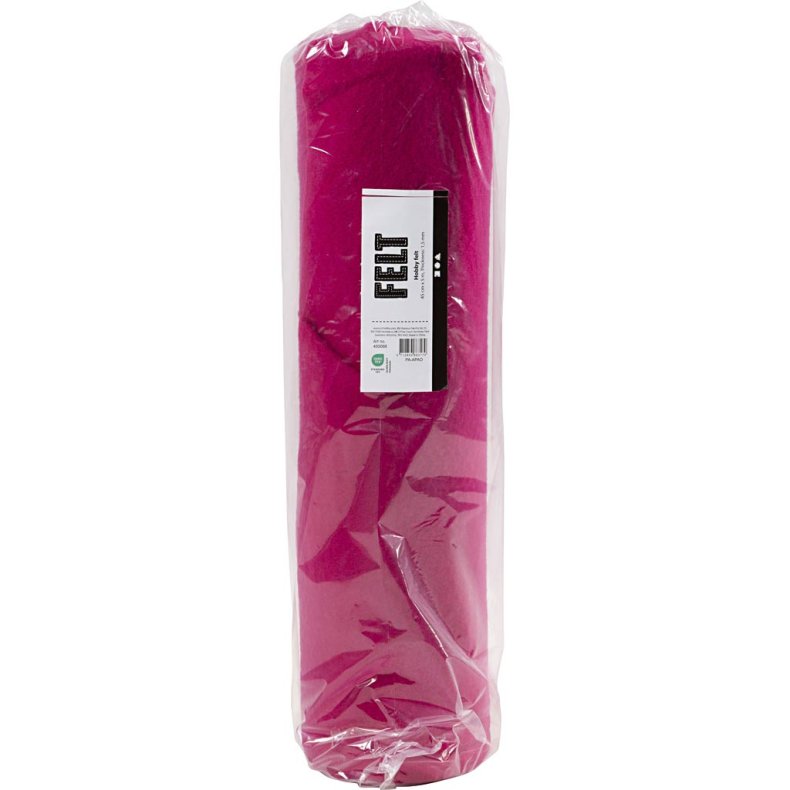 Hobbyfilt, B: 45 cm, tykkelse 1,5-2 mm, 180-200 g, cerise, 5 m/ 1 rl.