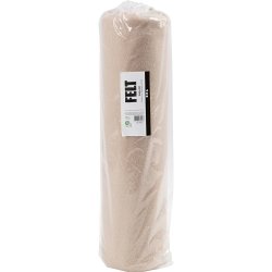 Hobbyfilt, B: 45 cm, tykkelse 1,5-2 mm, 180-200 g, lys pudder, 5 m/ 1 rl.