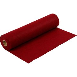 Hobbyfilt, B: 45 cm, tykkelse 1,5-2 mm, meleret, 180-200 g, r&oslash;d, 5 m/ 1 rl.