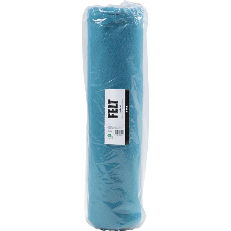Hobbyfilt, B: 45 cm, tykkelse 1,5-2 mm, 180-200 g, turkis, 5 m/ 1 rl.