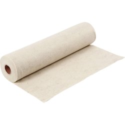 Hobbyfilt, B: 45 cm, tykkelse 1,5-2 mm, meleret, 180-200 g, r&aring;hvid, 5 m/ 1 rl.