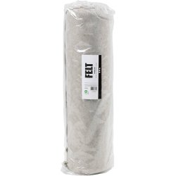 Hobbyfilt, B: 45 cm, tykkelse 1,5-2 mm, meleret, 180-200 g, r&aring;hvid, 5 m/ 1 rl.